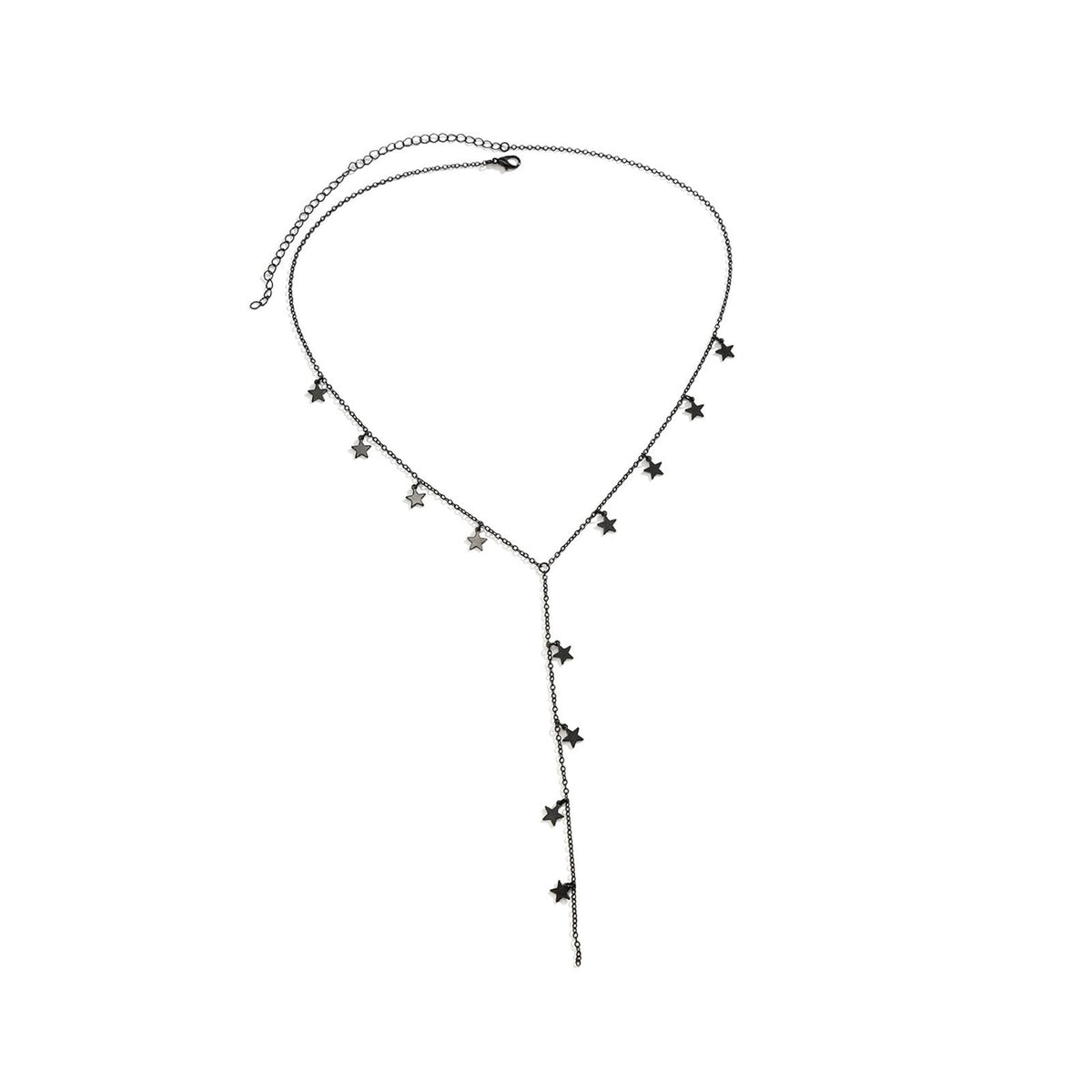 Maxbell Unique Pendant Necklace Charm Chain Necklace for Anniversary Girlfriend Black Star