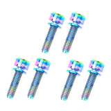 Max Maxb 6 Pieces Fixed Gear Bicycle Handlebar Stem Screw Bolt Washer M5x18 Colorful