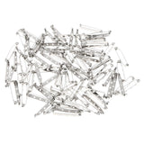 Maxbell 100 Pieces Silver Brooch Backs Safety Pins Catch Findings Bar Back DIY 38mm