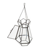 Max Glass Hanging Terrarium Air Plant Candle Vase Holder Wedding Favor Black