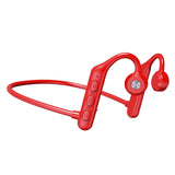 Maxbell Waterproof Air Conduction Headphones 8H playing time for Cycling Gym Working Red