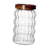 Maxbell Storage Jar with Airtight Lid Transparent Food Storage Canisters for Kitchen 700ML vertical