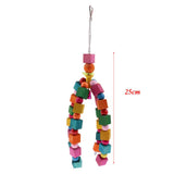 Maxbell Natural Wooden Parrot Cage Hanging Chewing Bite Bird Teeth Care Treats Toy