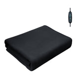 Maxbell Electric Heating Throw Plush Flannel Blanket for Elderly Outside Bedroom Black