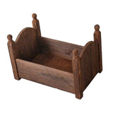 Maxbell Photo Props Wood Bed Photography Fittings Ornament Wooden for Studio Props Brown