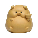 Maxbell Small Pig Figurines Art Modern Cute Animal Figurines for Cafe Home Bookshelf Yellow Type C