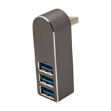 Maxbell 3 Port USB 3.0 Hub 270 Degree Rotatable Converter for Mouse Digital Camera Argent
