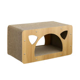 Maxbell Cat Corrugated House Scratching Bed Lounge Scratcher Cardboard for Kitty 44cmx24cmx23cm