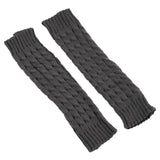 Maxbell Women's Knitted Leg Warmers Boot Socks Footless Socks for Party Walking Work Dark Gray