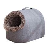 Maxbell Comfortable Pet Cat House Nest Dog Bed Puppy Kennel Winter Washable Cave Gray