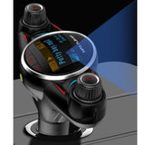 Maxbell Black Car LCD Display Bluetooth FM Transmitter USB Charger Song Player 2.1A