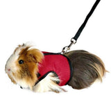 Maxbell Small Pet Breathable Mesh Harness Leash for Hamsters Rabbits Rats Peach S