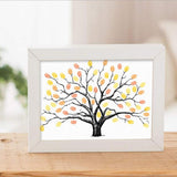 Max Wedding Thumbprint Tree Finger Painting Wedding Guest Book Yellow