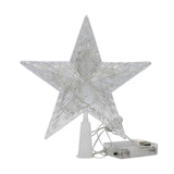 Maxbell Christmas Tree Top Star Ornament with Light Treetop for Party Cafe Bar 21cm