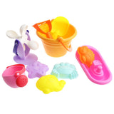 Maxbell 10 Pieces Kids Beach Sand Toy Set Sandbox Castle Molds Children's Gift