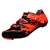 Maxbell Men Road Cycling Shoes Bike Bicycle Biking Shoe Sneaker Wide Feet Orange 40