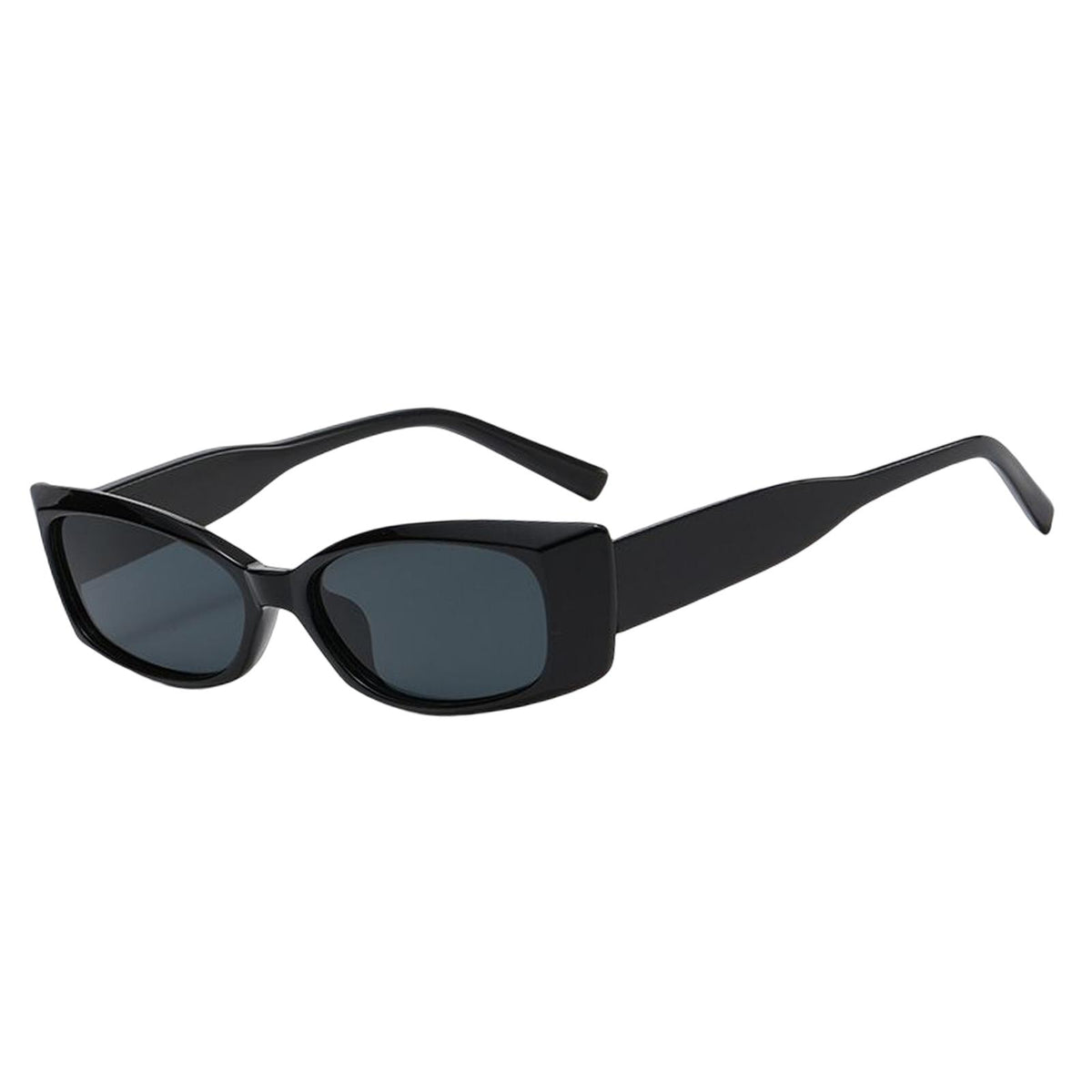 Maxbell Rectangle Sunglasses Womens Small Square Narrow Frame Fashion Vintage Style Black