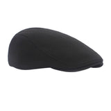 Maxbell Cotton Newsboy Hat Classic Hat Flat Cap Winter Spring Fall Beret  Black