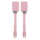 Max Maxb 2 Pieces Handheld Long Handle Shower Brush Exfoliating Back Scrubber Pink