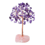 Maxbell Feng Shui Money Tree Farmhouse Bedroom Office Wedding Stone Bonsai Tree Violet