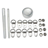 Maxbell Boot Lace Hooks for Leather Craft Mountaineering Shoes Bag Silver 8x12mm