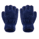 Maxbell Maxbell Fingerless Gloves Winter Warm Typing Gloves for Cold Days Sports Cycling Dark Blue