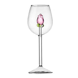 Maxbell Rose Wine Glasses Beverage Cups Wedding Glasses Cocktail Glass for Home Events 300ml