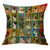 Max Square Cushion Cover for Soft Car Home Decor Dog 45x45cm