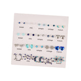 Maxbell Mixed Stud Earrings Set Ornaments Shiny for Women Men Birthday Valentines StyleA