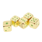 Max 5pcs Polyhedral Noctilucent Dice Set for Board Game Party Gaming Gold