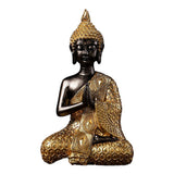 Maxbell Buddha Statue Gold Figurines Sculpture Meditation Decor 11.8x8.3x19.5cm