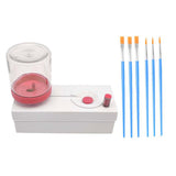 Maxbell Paint Brush Cleaner Easy Cleaning Basin Paintbrush Washing Tool Brush Rinser Pink  w 6 Paintbrush