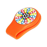 Maxbell Magnetic Golf Hat Clip Golf Ball Marker with Detachable Pattern Plate Orange