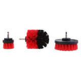 Max 3PCS Tile Grout Cleaning Drill brush Scrub Brush Drill Attachment Kit Red