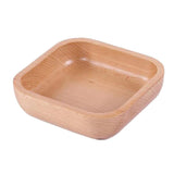 Maxbell Square Wooden Salad Bowl Refreshments Fruit Plate Noodles Rice Container S - Aladdin Shoppers