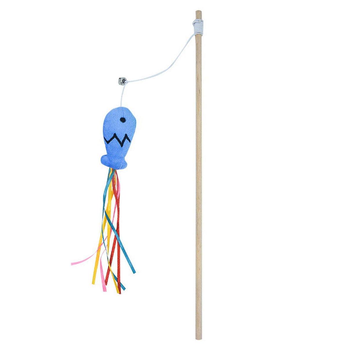 Maxbell Cat Wand Toy Cat Teaser Wand Fun Playing Scratching Interactive Kitten Toys Blue