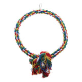 Maxbell Pet Bite-resistant Cotton Rope Swing Bird Toy Round Circle Ring  S