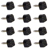 Maxbell Footful 6 Pair of Black PU Heel Plate for High-Heeled Shoes 12x12mm 606A Style