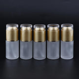Max 5Pcs Glass spray Bottles Refillable Cosmetic Container Leakproof 30ml Golden - Aladdin Shoppers