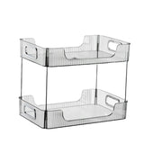 Maxbell Multifunctional Storage Rack 2 Tier Container for Party Living Room Toilet Gray