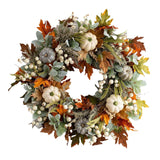 Maxbell Door Autumn Fall Wreath Thanksgiving Wreaths Holiday Decor Simulated 35cmx35cm