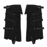Maxbell Pirate Boot Covers Costume Accessories PU Cosplay Steampunk Boots Case Black