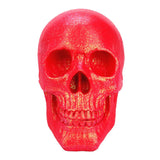 Maxbell Pink Resin Skull Head Statue Sculpt Carving Human Skeleton Decoration