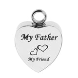 Maxbell Stainless Steel Cremation My Friend Heart Urn Pendant Keepsake My Father