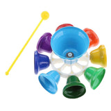 Max Maxb 8 Note Diatonic Metal Bells for Music Kids Toy Chorus Wedding Family Party