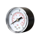Max Pressure Gauge 40mm Dial Pneumatic 0-160 PSI 0-11 Bar Horizontal Back Mount