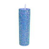 Maxbell Coffee Travel Mug Glitter Iced Coffee Tumblers Food Grade 450ml Water Bottle Blue