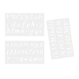 Maxbell 3x Alphabet Letter Number Stencils Templates Stationery Drawing Art Painting