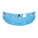 Maxbell Helmet Visor 3 Snap for Helmets with 3 Buttons Half Helmets Parts Transparent Blue