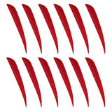Maxbell 12pcs 3inch Archery Arrow Turkey Feathers Fletchings Vanes Red